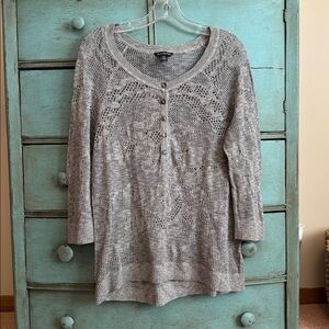 American Eagle Outfitters Gray Knit Top